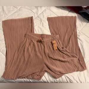 Zara Pleated Pants in Brown